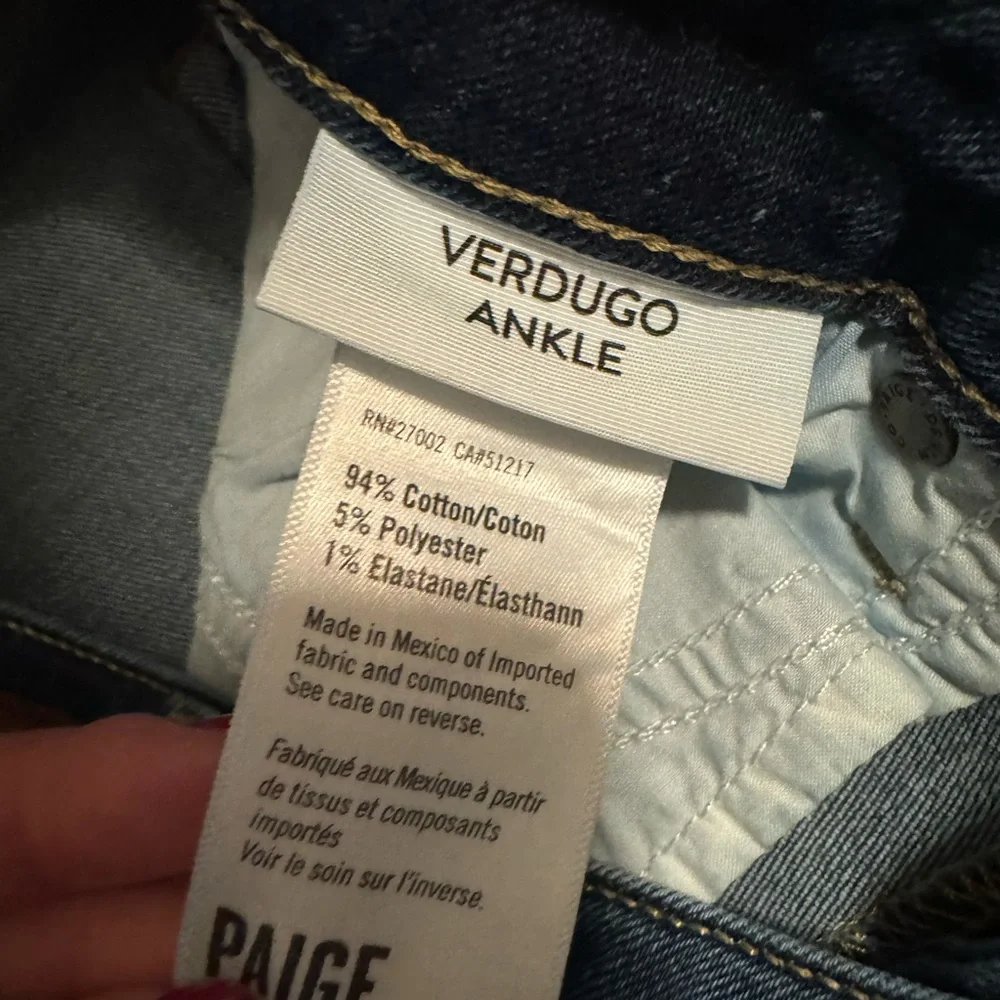 G Women's PAIGE Verdugo Ankle Denim Dark Wash Jeans - Picture 3 of 8